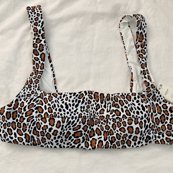 Aqua Swim Animal Print Lined Swim Top NWT - Picture 2 of 7